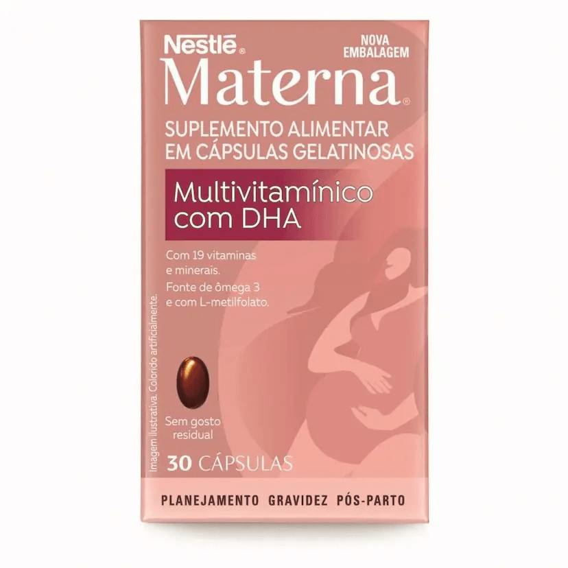Materna DHA Multivitaminico Nestlé 30 Cápsulas - Preview 1